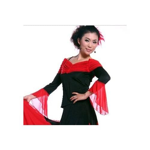 A new spring coat modern square dance costume long sleeved adult female Latin dance acrobatics Costume