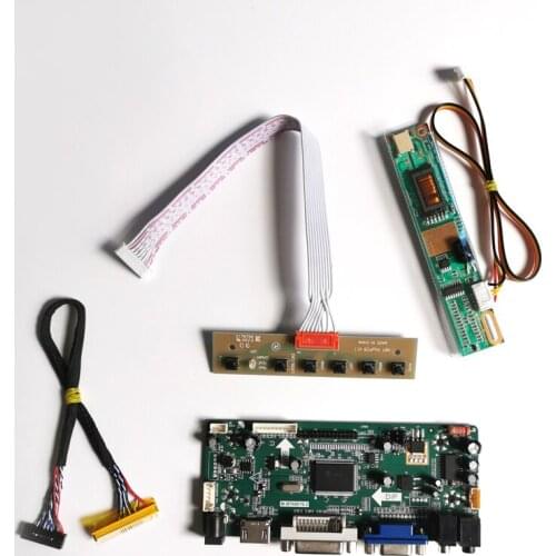 For B170PW03 V4 V5 LVDS 30Pin CCFL 1440*900 17" VGA+DVI LCD monitor panel M.NT68676 screen controller drive board DIY kit