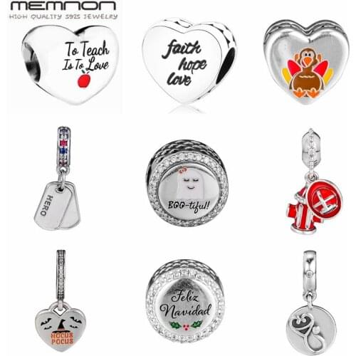925 Sterling jewelry hearts charms for jewelry making Firefighter Essentials floating charm Fit beads Bracelets DIY make