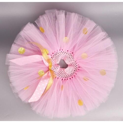 Pink Candy Donuts Girl Sprinkles Tutu skirt Baby 1st Birthday Party Costume Kids Dance Skirt Infant Toddler Tulle Skirt