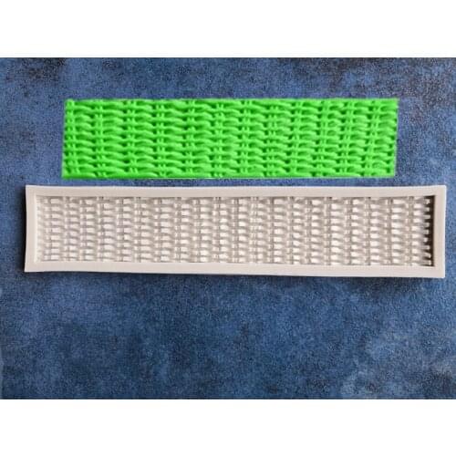 DIY Fondant Silicone Mold Woven Bag Texture Fondant Silicone Mold Chocolate Cake Mold Baking Decoration Tools A839