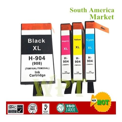 Compatible Ink Cartridge For HP904XL HP908xl , For Hp OfficeJet Pro 6970 All-in-One Printer [ South America ]