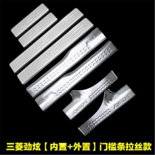 Car styling stainless steel scuff plate door sill car accessories for Mitsubishi ASX 2011-2019 4-8pcs/set