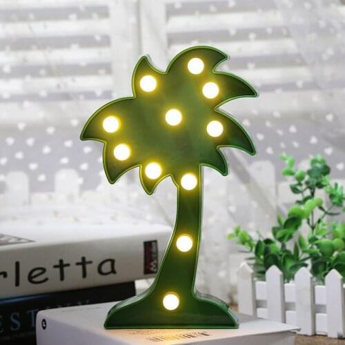 Led Night Light Lamp Lighting Child Coconut trees Shape String Lights Led Christmas Tree Decoration Lights Home Party Holiday