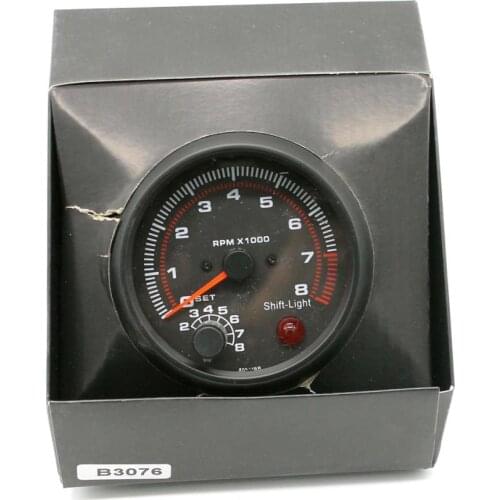 Universal 3.75" 12V Tachometer Gauge With Shift Light For Car Auto