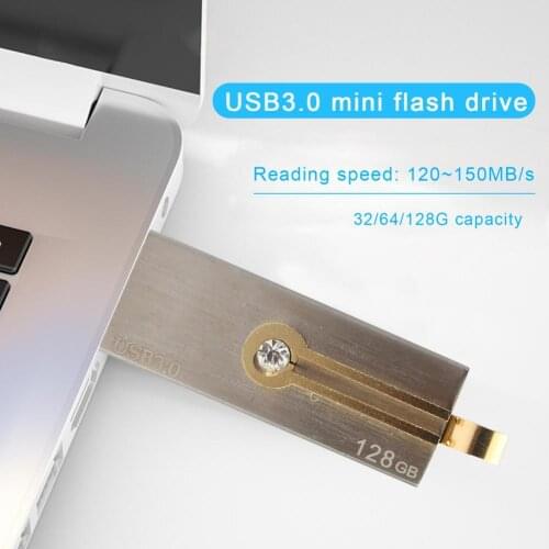 U Disk Mini Portable new usb flash drive 128GB 64GB 32GB pen drive флешка waterproof silver memoria cel usb stick gift