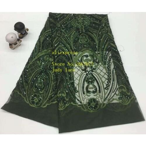 Stock 5yards/bag Mixed color embroidery sequins fashion fabric used in wedding dress design XX78