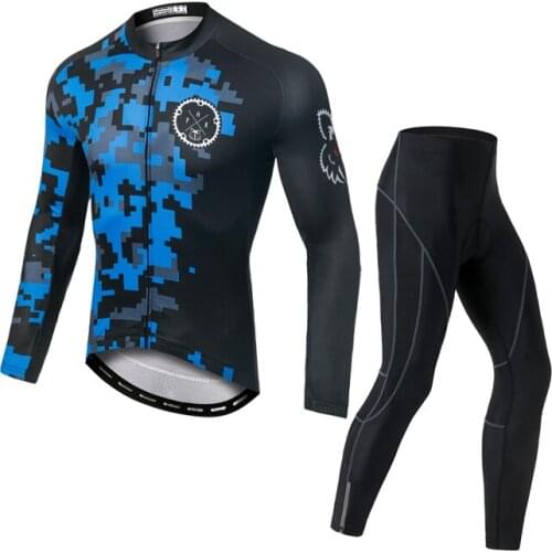 YOCENE Men Jersey Autumn Thermal Long Sleeve MTB Road Racing Bicycle Wear Clothing Cycling Suit