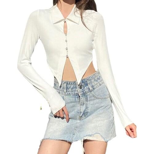 Spring and Autumn Long Sleeve Top Cardigan Solid Womens Thin Shirt Jacket Knit Tops V-neck Loose Long Sleeved Sexy Tee Shirt