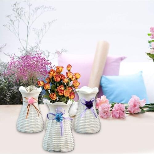 1PC Modern Flower Vase Home Flower Arrangement Living Room Origami Plastic Nordic Style Home Decoration Ornament Home Decor