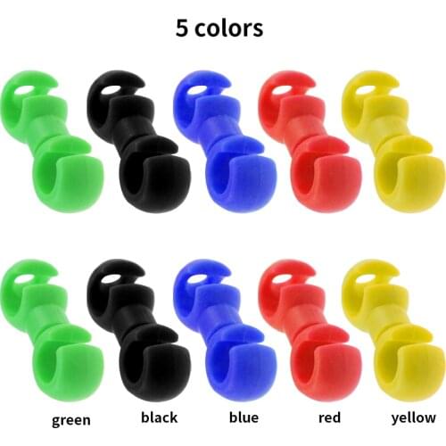 10pcs/bag Bicycle Brake Cable Clips Plastic S Bike Line Buckles Portable 360° Rotatable MTB Wire Clamps