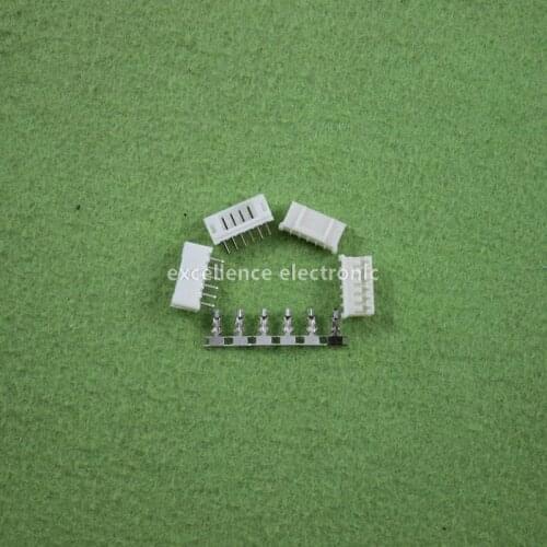 100 Sets, Micro JST 2.0 PH 6-Pin Connector plug Male ,Female, Crimps