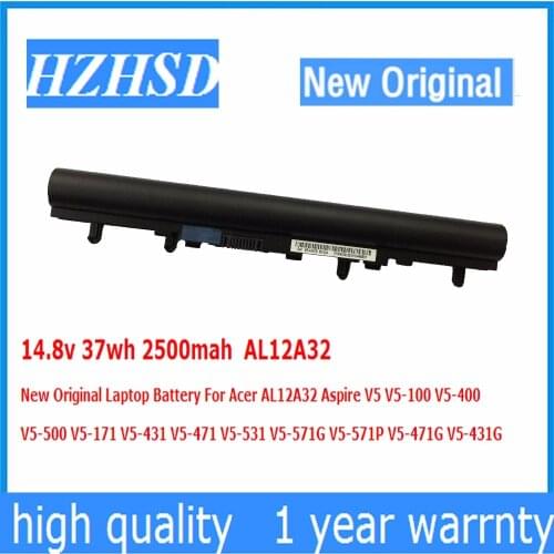 14.8v 37wh 2500mah AL12A32 New Original Laptop Battery For Acer AspireV5 V5-100 V5-400 V5-500 V5-171 V5-431 V5-471 V5-531 V5-571