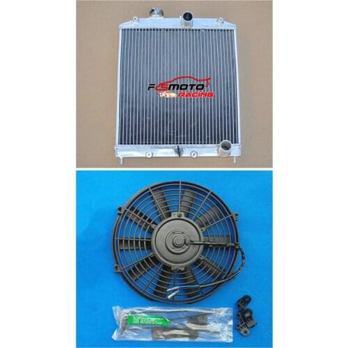 3 Row Full Aluminum Radiator+FAN For Fit Honda Civic EK EG B16 B18 1992-2000 MT 32mm pipe 92 93 94 95