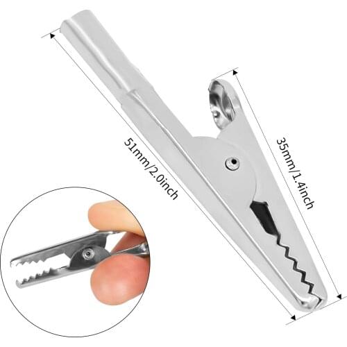 Alligator Clips Metal Alligator Crocodile Test Clips Cable Lead Screw Fixing Wholesale,for Electric Testing Work