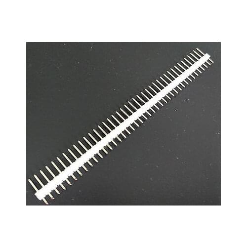 50pcs 40 Pin 2.54 mm White Single Row Pin Header Strip PC