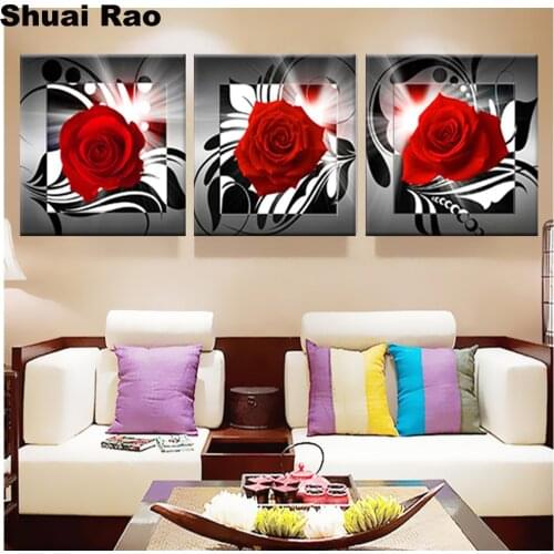 3d diamonds for diamond painting red rose Flower 5d diy picture of rhinestone,diamond embroidery sale,Home decoration