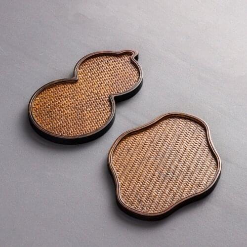 Bamboo Tea Tray Dry Soaking Table Pot Holder Saucer Office Outdoor Kung Fu Tea Set Accessories Big Tea Tray