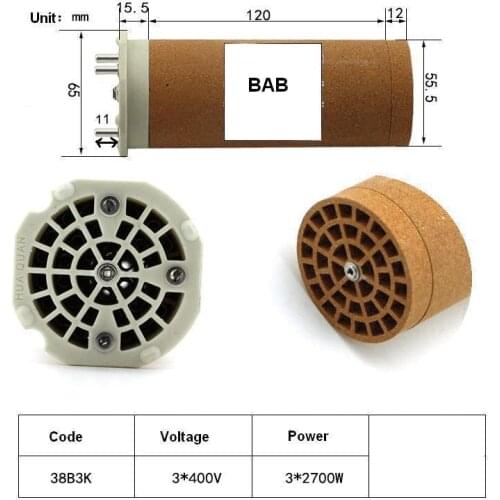 Free shipping heating elements for the TYP38B3K 3*400V 3*2700W Leister plastic welder heat element for Hot Air plastic gun weld