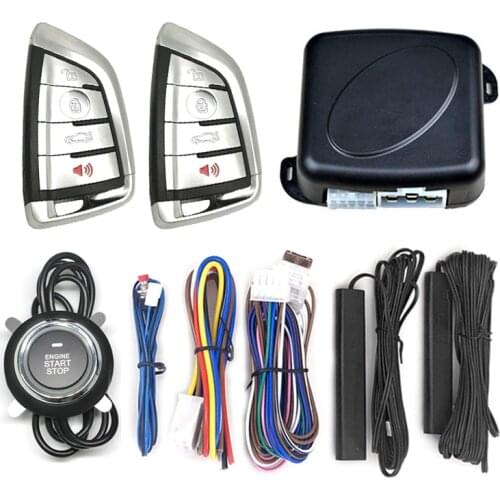 Power Button Engine Start Stop Car Alarm With Autostart Central Locking Automation Remote Control Keyless Entry System Automatic