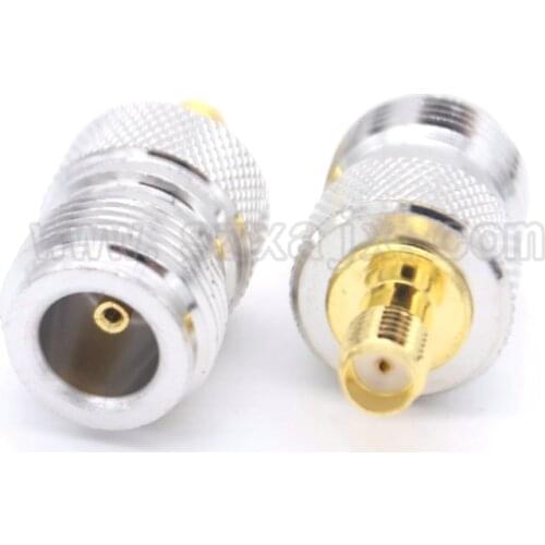 JX connector 50pcs N to SMA adapter N Jack female Nickel Plating To SMA Female Gold Plating Jack RF Connector Straight free ship