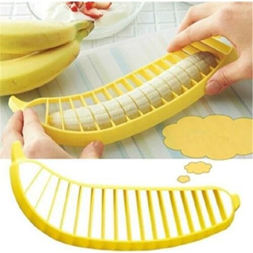 Creative Banana Slicer Chopper Cutter Plastic Banana Salad Make Tool Fruit Salad Sausage Cereal Cutter Plastic Banana Cutter