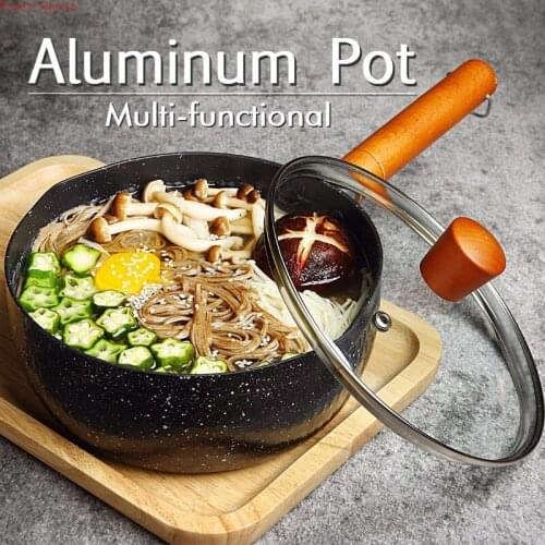 Kitchen aluminum Xueping pot milk soup noodles boil non-stick multi-functional 18cm/20cm with glass cover by gas or induction OK