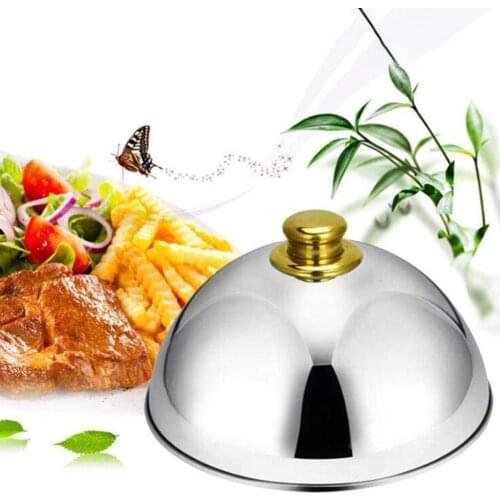 Stainless Steel Dome Food Meal Cover Steak Cover Cheese Melting Dome Serving Dish Food Cover For Home Restaurants Hotels Banquet