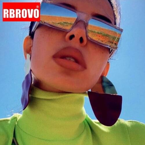 RBROVO Square Vintage Sunglasses Women Brand Designer Eyewear For Women/Men Rectangle Glasses Square Punk Oculos De Sol UV400