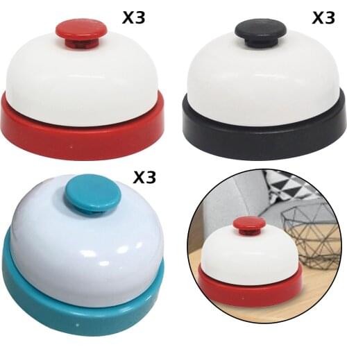 Metal Restaurant Service Bell 2.8'' Dia Desk Kitchen Hotel School Counter Reception Bar Dinner Pet Training Call Bell No-Slip
