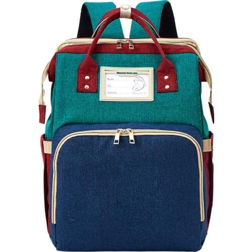 New bed bag four in one mother and baby bag USB charging multi function mother bag baby bed mother bag double shoulder