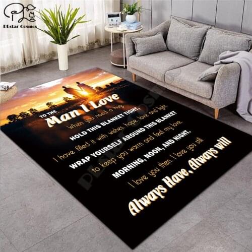 To The Man I Love Carpet Carpets Soft Flannel 3D Printed Rugs Mat Rugs Anti-slip Large Rug Carpet Home Decoration Style-2