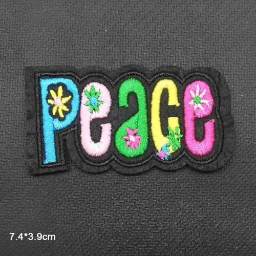 Letters Peace Power Whatever Tada Hate Iron On Embroidered Clothes Patches For Clothing Stickers Garment cdgy Wholesale