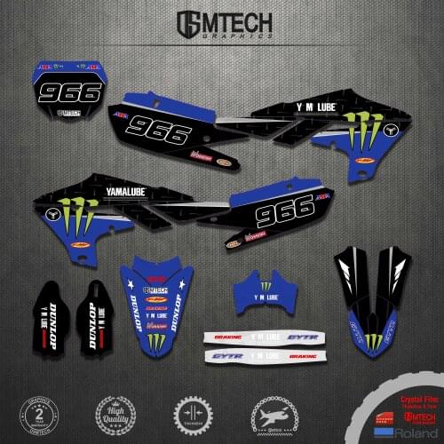DSMTECH Motocross Team Decals Stickers Backgrounds Graphics For Yamaha YZ250F YZF250 2019 2020 2021 YZF250 YZ250