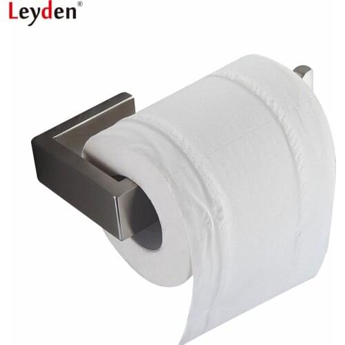 Leyden Toilet Paper Holder Wall Mounted Brushed Stainless Steel Tissue Holder Roll Paper Holder For Bathroom Accessories