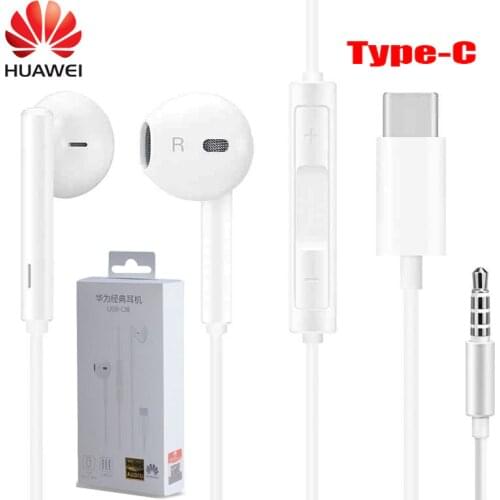 HUAWEI Earphone CM33 USB Type-C/AM116 3.5MM In Ear wired mic Volume Control Headset for huawei Mate 10 Pro P20 Por P30 Pro