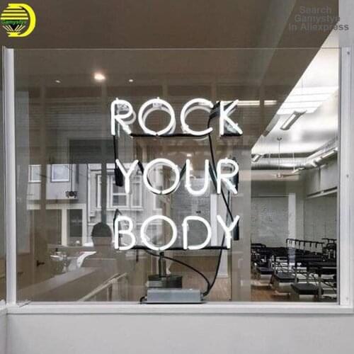 Neon Sign For Rock Your Body Neon Lamp Beer Bar Decor Wall Light Inside Neon Ribbon Lamp Pub Sign Neon Light Lamp Neon Lettering