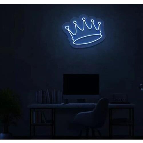 "Crown" Neon Sign Custom Neon Light Sign Led Custom Light Neon Home Room Wall Decoration Ins shop decor