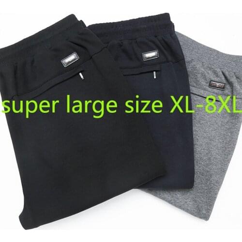 New Arrival Fashion Suepr Large Men Autumn Pants Casual Full Length Elastic Waist Plus Size XL 2XL 3XL 4XL 5XL 6XL 7XL 8XL