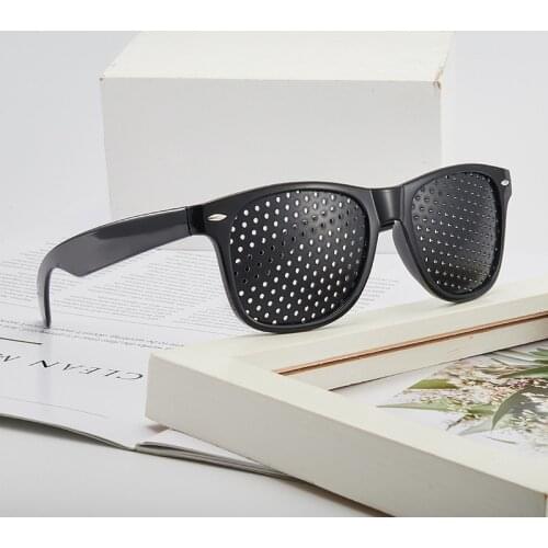 Black Eyesight Improvement Care Exercise Eyewear Glasses Training Cycling Eyewear Pin Small Hole Sunglass Camping Eyeglasses
