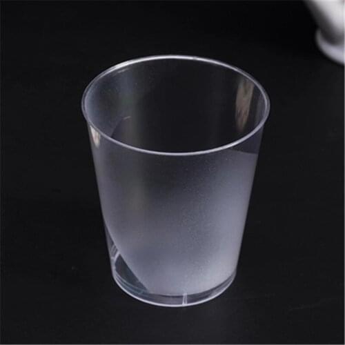 Disposable hard plastic cup 210ml thick air cup hard transparent juice drink space cup 100PCS