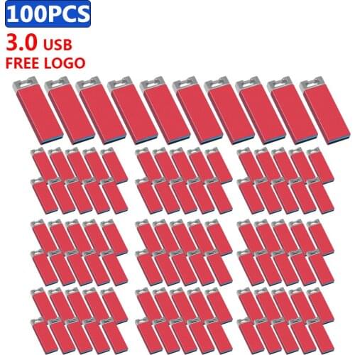 Bulk 100pcs free Personalize logo USB 3.0 memory stick usb flash drive 128GB 64GB 32GB 16GB USB High speed pen drive For gift