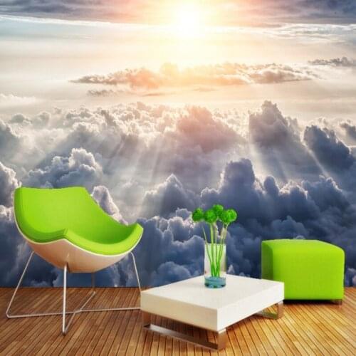 Dropship Colomac Wallpaper for Kids Room Sunshining Through The Clouds Wall Paper Mural Wallpaper Living Room Carta Da Parati 3d