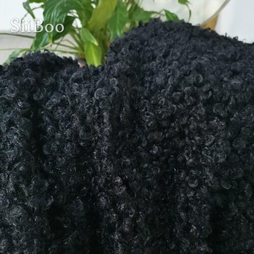 Multi color solid luxury fluffy faux curled wool fur fabric tissue photographic newborn cloth shoes accessories 160*50cm SP5424