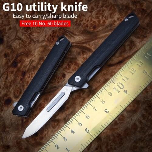 G10 Folding Knife Multifunctional Emergency Medical EDC Portable Outdoor Rescue Tool Knife