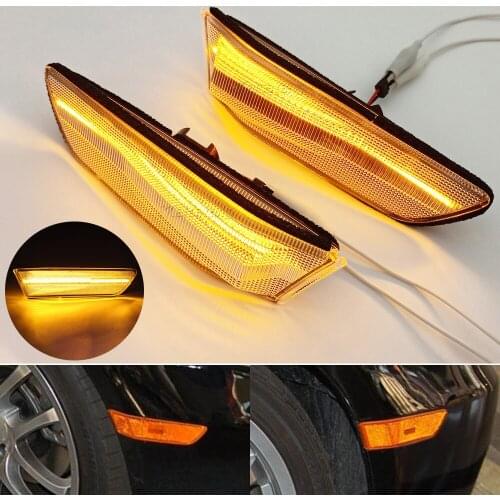 For Infiniti G35 2D Coupe Nissan Skyline 350GT 2003-2007 LED Side Marker Turn Signal Light Blinker Indicator IN2551108 IN2551109