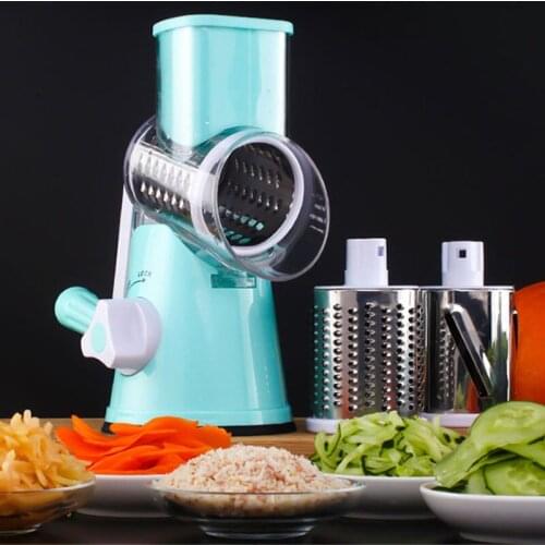 3 in 1 Vegetable Mandoline Slicer Swift Rotary Multifunctional Vegetable Grater Cheese Chopper Nut Shredder Veggie Cutter 2020