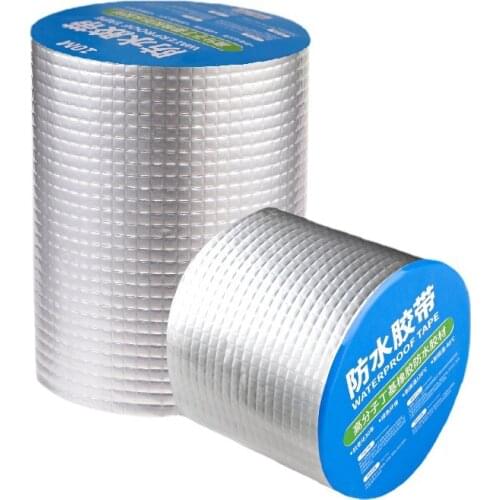 High Temperature Resistance Waterproof Tape Aluminum Foil Thicken Butyl Tape Wall Crack Roof Duct Repair Adhesive