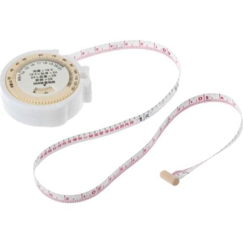 BMI Body Mass Index Retractable Tape 150cm Measure Calculator Diet Weight Loss Tape Measures Tools