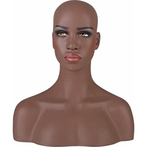 Female Mannequin Head With Shoulders For Hat Glasses And Wig Display